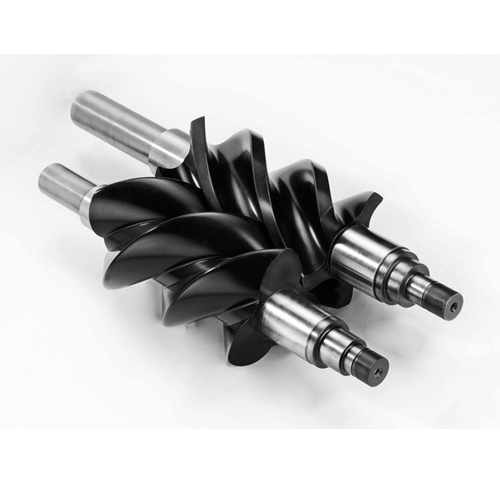 Coating of dry screw element for oil free air compressor